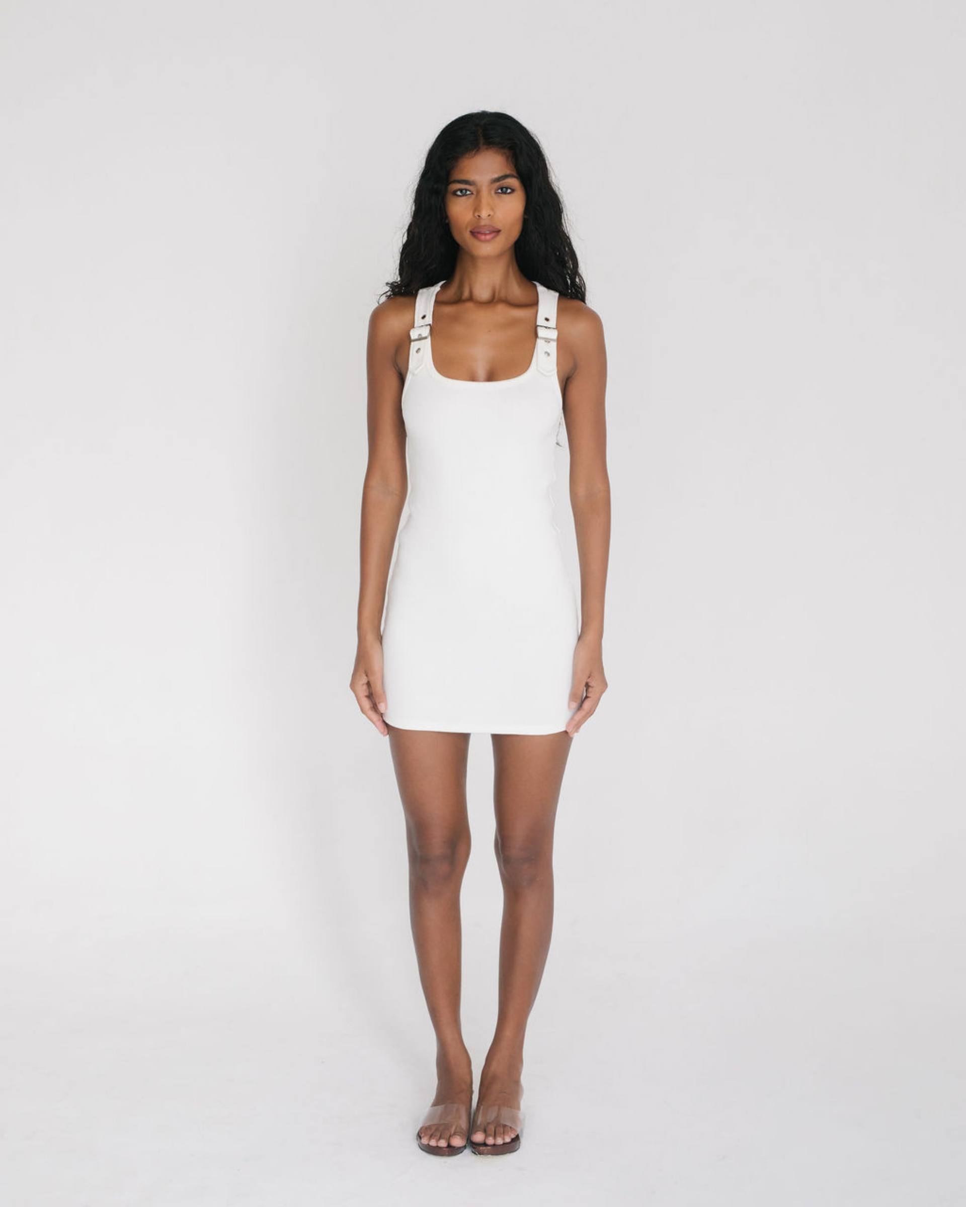 white lace long sleeve mini dress Embellished Long-Sleeve Mini Dress in White - 8 / Regular