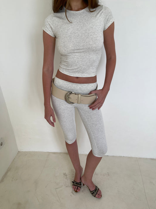 Lalola Capri Pants - Light Grey