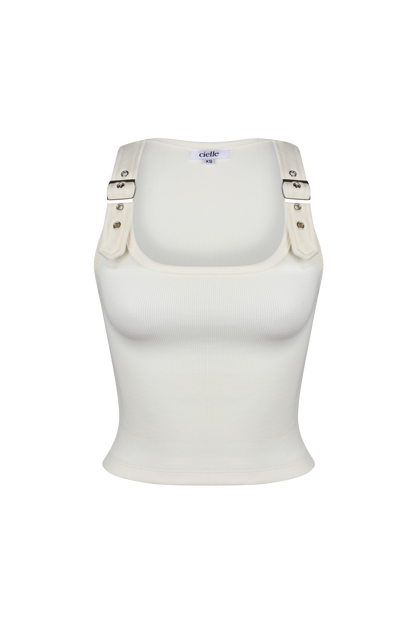 Esperanza Buckle Top - Ivory